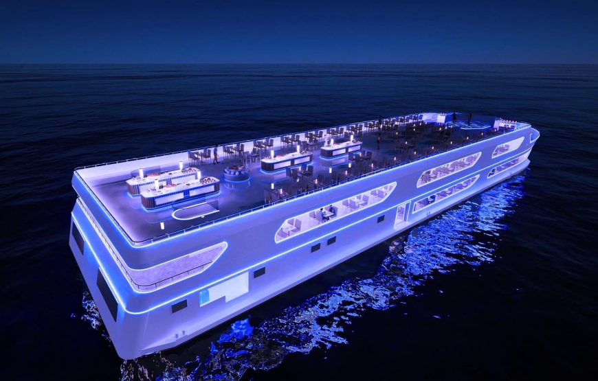 The luxury white cruise 