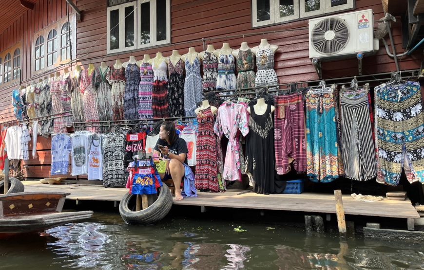 ตลาดแม่กลอง ตลาดน้ำดำเนินสะดวก ข้าวสาร