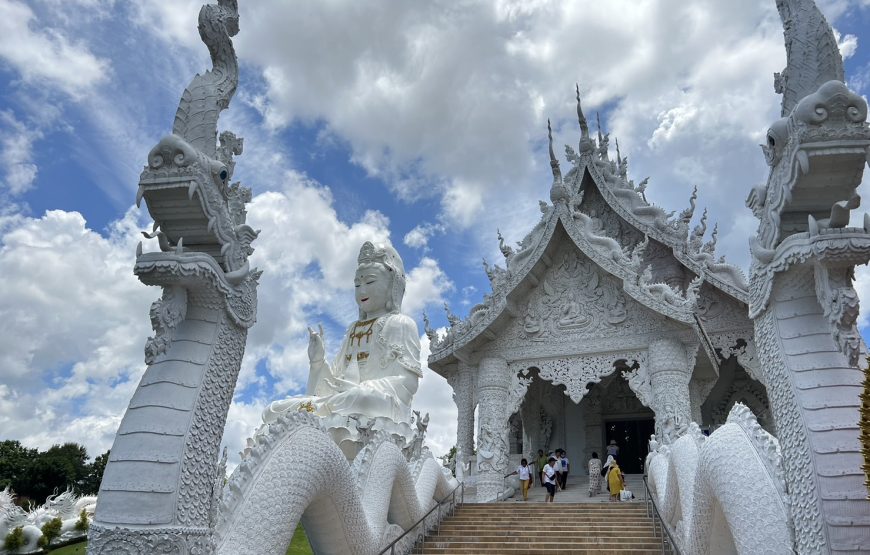 [เชียงราย] ปางช้างกะเหรี่ยงรวมมิตร บ่อน้ำพุร้อนบ้านผาเสริฐ วัดห้วยปลากั้ง