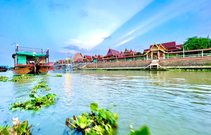 วัดมหาธาตุ วัดใหญ่ชัยมงคล เรือซันเซท